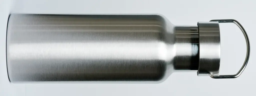 mit Textgravur: Edelstahl Trinkflasche doppelwandig